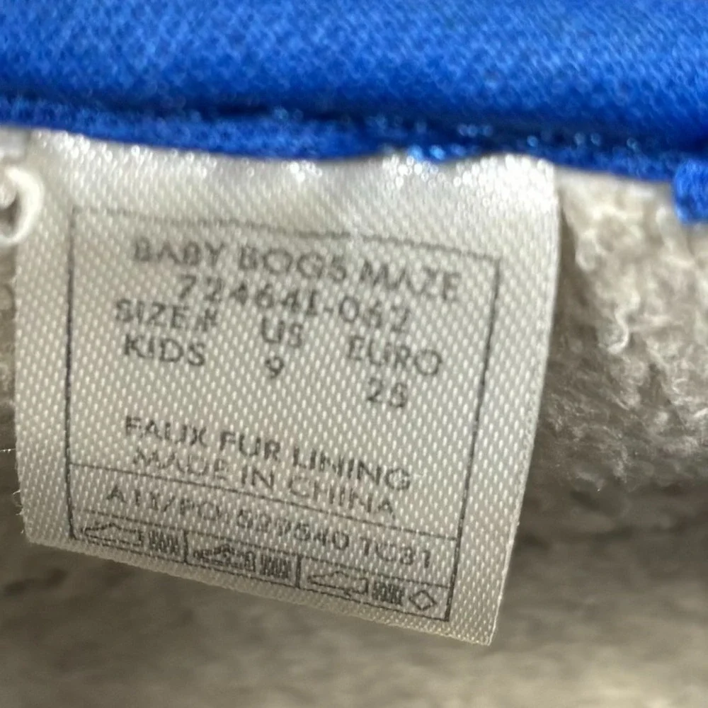 Bogs Baby Bogs Maze Waterproof Boots Gray Geometric Toddler Kids Size 9